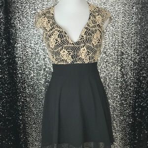 Love Culture Lace Keyhole Fit n Flare Dress